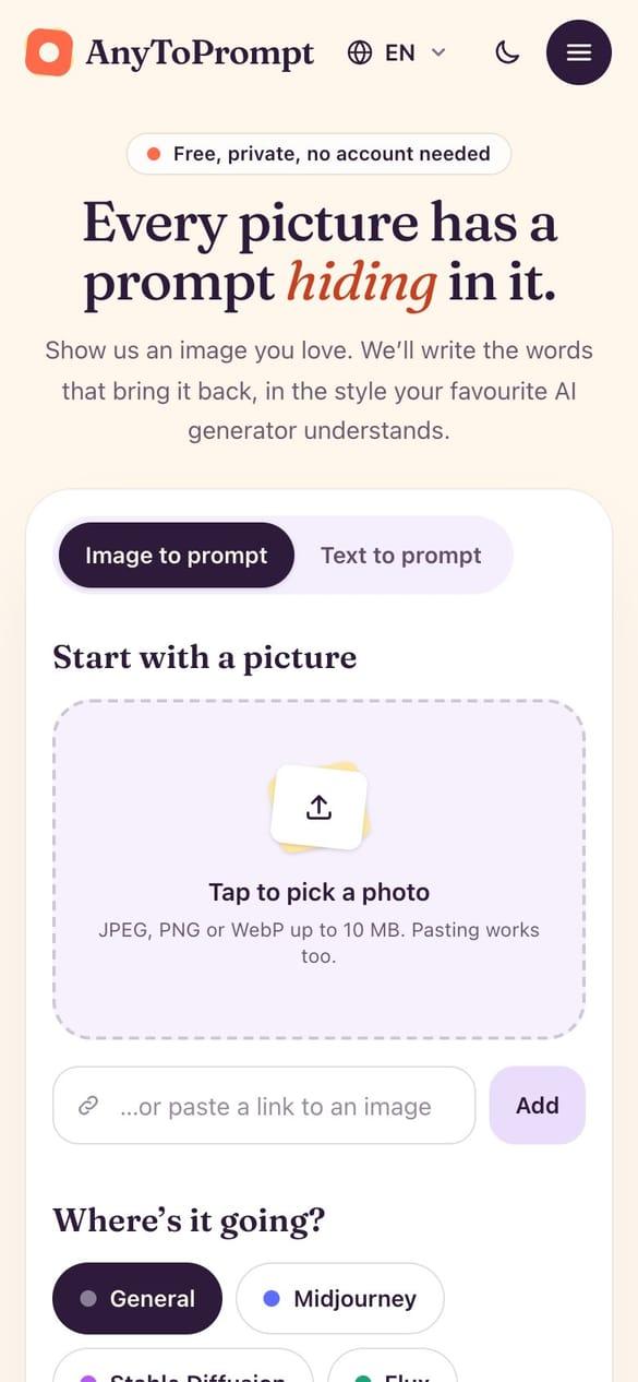 AnyToPrompt on mobile