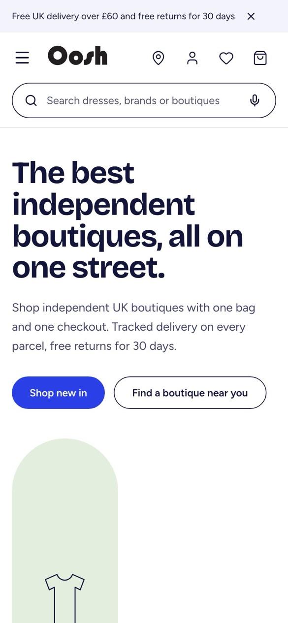 OOSH Fashion on mobile