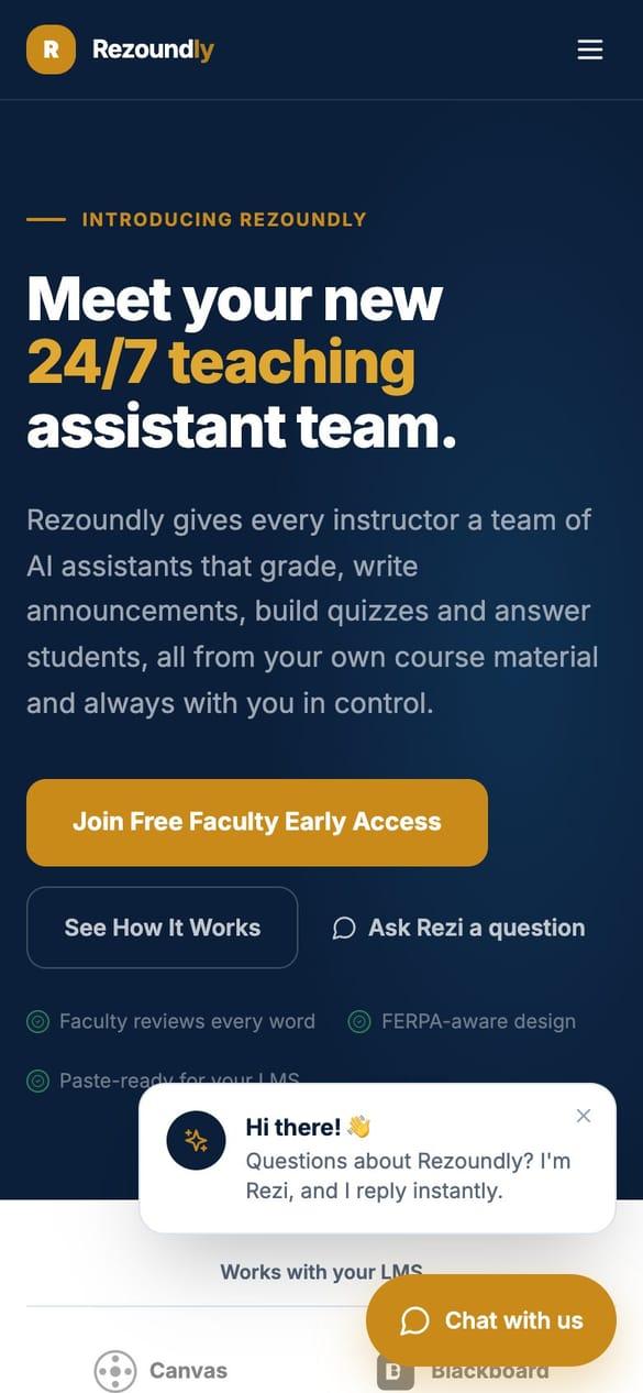 Rezoundly on mobile