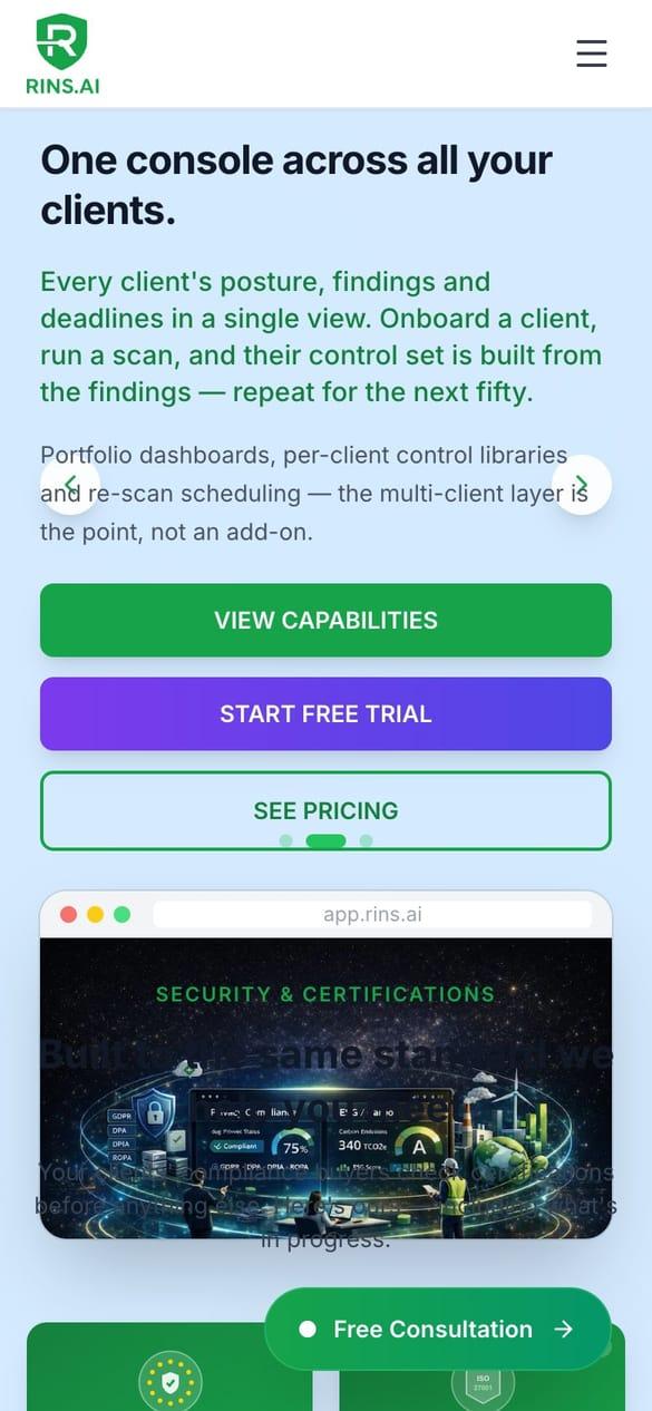 RINS.AI on mobile