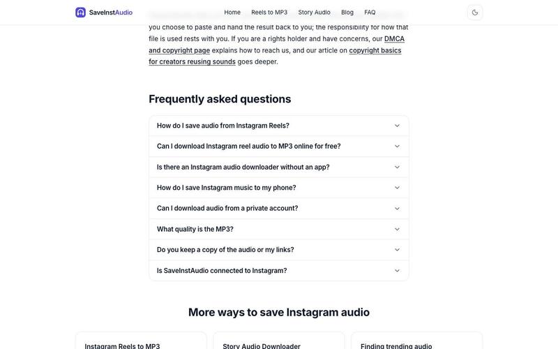 SaveInstAudio screen 4