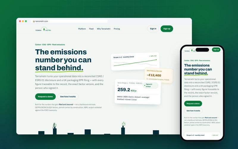 Terrametri: Carbon, ESG & packaging EPR reporting platform you can defend in an audit
