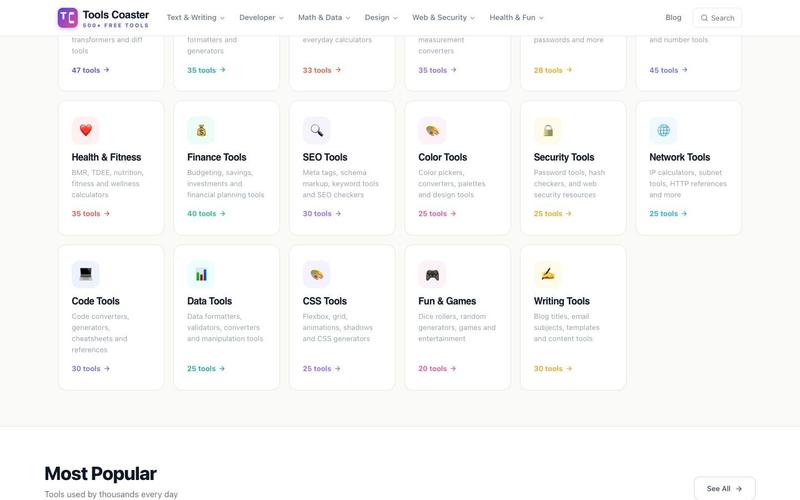 Tools Coaster screen 2