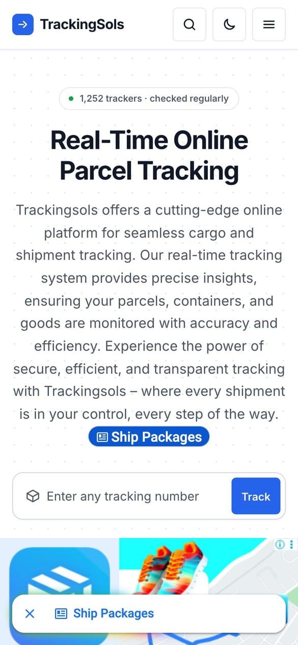 TrackingSols on mobile